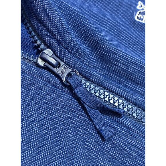 Vineyard Vines Vest Size M Blue Sleeveless Whale Logo Zip Front Performance - Picture 5 of 9